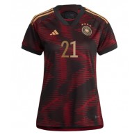 Echipament fotbal Germania Ilkay Gundogan #21 Tricou Deplasare Mondial 2022 pentru femei maneca scurta